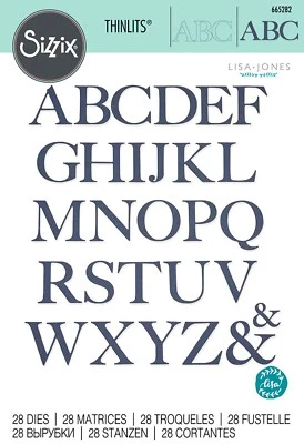Sizzix Thinlits Serif Alphabet 28pc set #665282 Retail $34.99 by Lisa Jones - Image 1 of 4