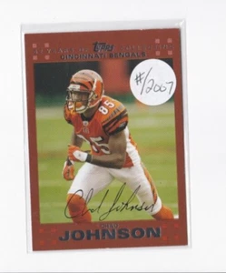 CHAD JOHNSON 2007 TOPPS FOOTBALL COPPER PARALLEL CARD-SERIAL #'D/2007-SHIPS FREE - Picture 1 of 24