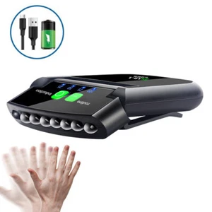 6 LED Recargables Sombrero Clip-on Lámpara Cabeza Faro Sensor Antorcha Luz Camping - Imagen 1 de 16