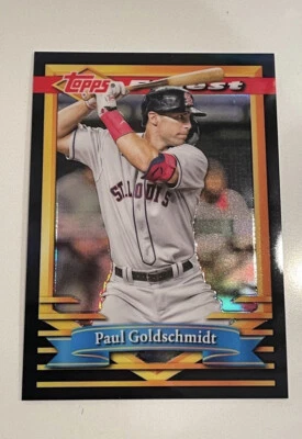 2021 Topps Finest Flashbacks Paul Goldschmidt Black Refractor /25 Cardinals - Image 1 of 2
