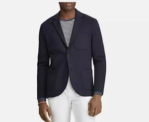 New POLO RALPH LAUREN Ponte Knit Classic Fit Blazer In Aviator Navy Size Large - Picture 1 of 8