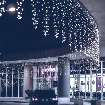 10-20M LED Eisregen Lichterkette Fenster Außen Innen Eiszapfen IP44 Garten Regen - Bild 1 von 4