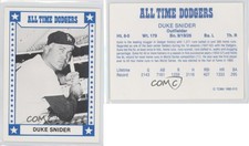 1980 TCMA All Time Brooklyn/Los Angeles Dodgers Blue Back Duke Snider HOF