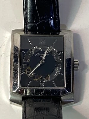 KENNETH COLE KC_1453 AUTOMATIC SKELETON Black Leather Band Men's Wristwatch - Image 1 of 4