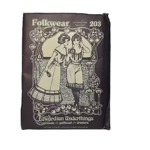 Folkwear Sewing Pattern Edwardian Underthings Camisole Petticoat Bloomer Costume - Picture 1 of 7