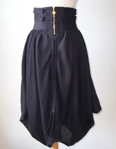 ANTONIO BERARDI Black Linen High Waist Skirt 40 4 - Picture 1 of 3