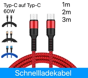 Kabel szybkiego ładowania USB-C na USB-C 60W typ C kabel do transmisji danych do Samsung Huawei Xiaomi - Zdjęcie 1 z 15