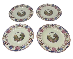Platos de cena Spode Copeland Gobelin (4) 10 1/2" antiguos de colección colores vibrantes - Imagen 1 de 16