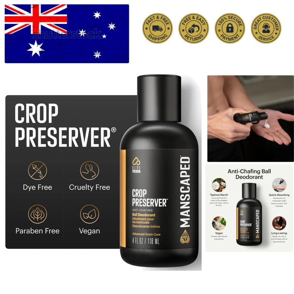 The Crop Preserver, Anti-Chafing Men's Ball Deodorant, Male Care Hygiene Mois... - image 1 of 4
