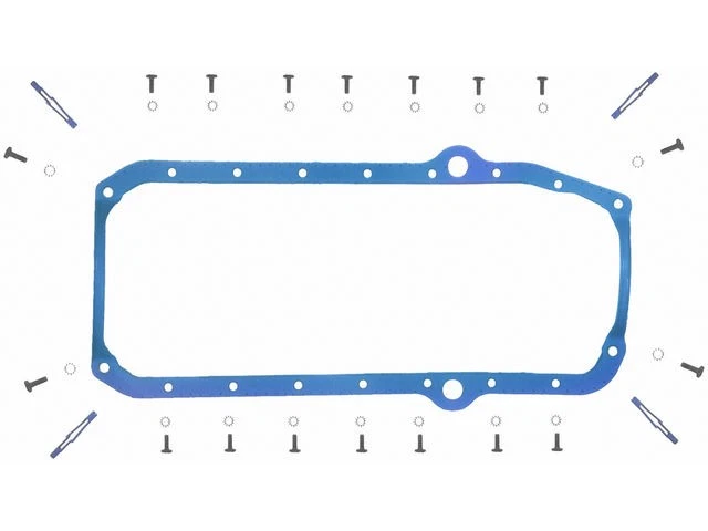 Oil Pan Gasket Set 63FCDP34 for Corvette K10 C10 K20 Monte Carlo El Camino Monza - Image 1 of 1