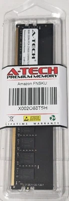 A-TECH 8GB DDR4 PC4-25600 DIMM/3200MHz 2rx8 1.2v Desktop Memory - Image 1 of 4