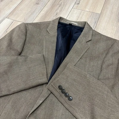 J. Crew Ludlow Sport Coat Mens Cotton Silk Linen Blazer Brown Herringbone Sz 40R - Image 1 of 4