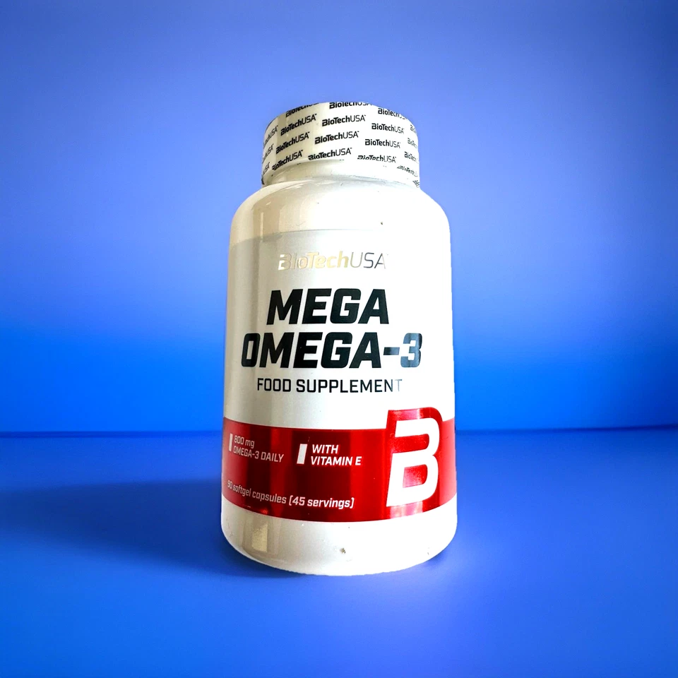 BIOTECHUSA (195,23€/kg)Biotech USA Mega Omega-3 ; Dose mit 90 Softgel Caps(Gesamtinhalt65g)