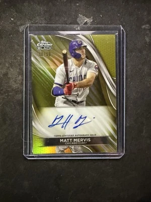 2024 Topps Chrome Black Matt Mervis Auto Gold Refractor /50 - Image 1 of 2
