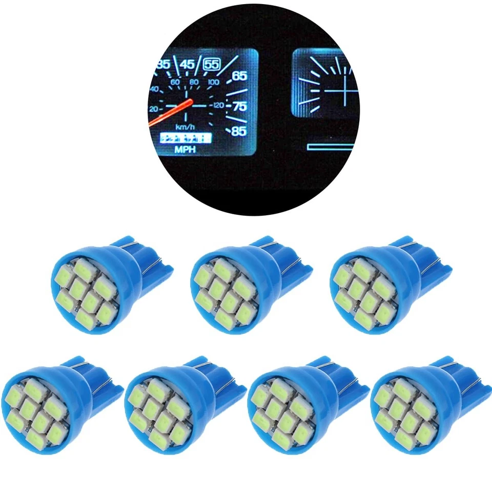 Kit de tablero de bombilla LED T10 azul hielo 7 piezas para Ford Bronco F150 F250 F350 1980-1996 Foto 1 de 4