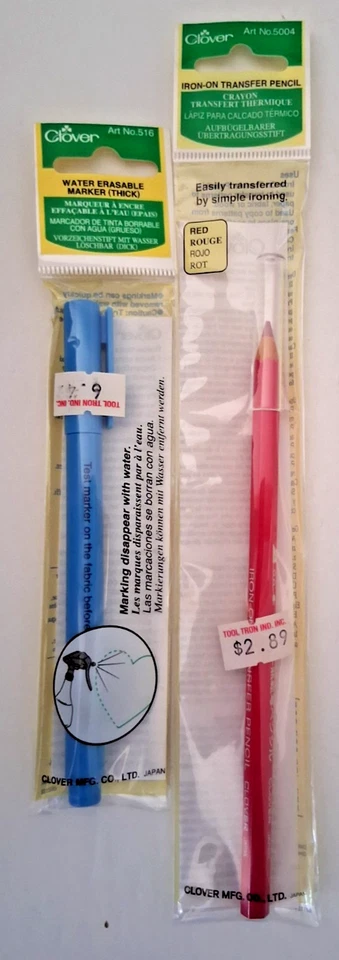 Marcador borrable de trébol #516 y lápiz de transferencia de hierro #5004 Foto 1 de 1