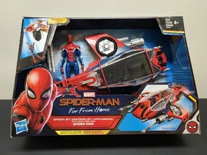 Spider-Man Far From Home Spider Jet + Spider-Man Marvel Hasbro 2018 NEW RARE - Picture 1 of 13