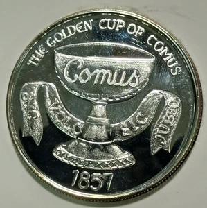 Comus 2003 .999 Fine Silver Theme New Orleans Mardi Gras Krewe Doubloon Token C - Picture 1 of 2
