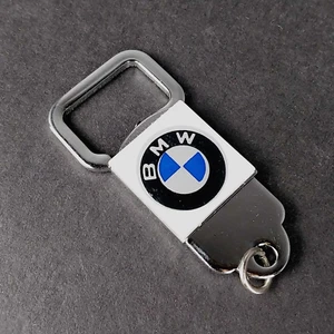 RARE Vintage BMW Easy Lock Sliding Spring Back Keychain 2.5" Key Fob - Picture 1 of 5