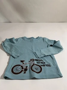 GYMBOREE: Girls Blue Long Sleeve "Pedal To The Metal" Tee Shirt, Size 5. VGC - Picture 1 of 3