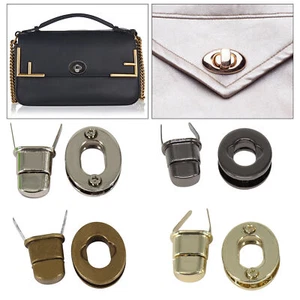 Oval Twist Lock Bag Case Catch Buckle Clasp For Handbags Accessories DIY Craft - Picture 1 of 12