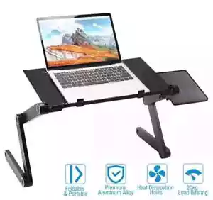 360° Adjustable Laptop Table Stand Lap Sofa Bed Tray Foldable PC Notebook Desk - Picture 1 of 11