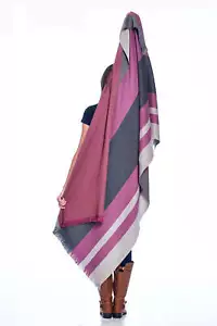 Shupaca Wende Alpaka Überwurf Decke Sangria 50" x 70" - Bild 1 von 7