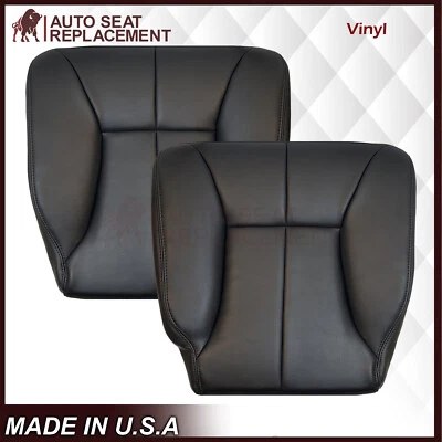 1998 1999 2001 2002 For Dodge Ram Driver Passenger Bottom Seat Covers Dark Gray - Image 1 of 4