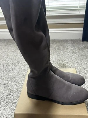 Botas Gentle Souls Emma gris gamuza elástica cremallera talla 10 Foto 1 de 4