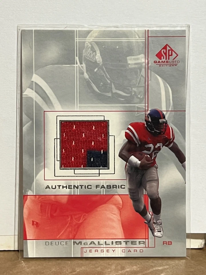 Deuce McAllister 2001 SP Game Used Rookie Authentic Fabric 2 Color Jersey Patch - Image 1 of 1