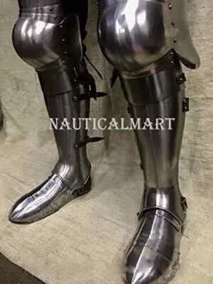 Vintage Medieval Steel Full Leg Armor Knight Halloween Costume/Cosplay Gift - Image 1 of 3