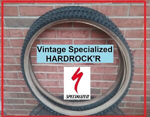 Rare ensemble de pneus de VTT vintage spécialisés Hardrock'r 26" x 1,95 noir et brun D'OCCASION