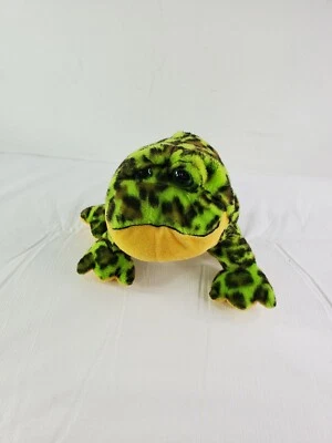 Ganz Webkinz HM114 Plush Realistic Bullfrog Spotted Green Yellow No Code  9" - Image 1 of 4