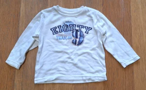 'Eighty 9' White Long-sleeved T-Shirt by Ladybird - Size: 9-12 months - Picture 1 of 1