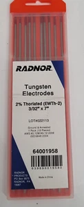 Radnor TIG Tungsten Electrode 3/32" x 7" 64001958 10 Piece - Picture 1 of 2