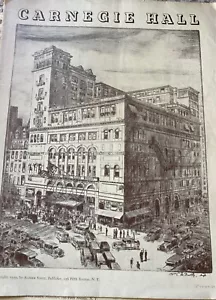 PROGRAM Carnegie Hall (1937) 46-11-30E-37 Vintage Original Book - Picture 1 of 3