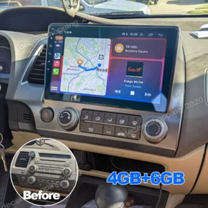4G+64G Apple Carplay Car Stereo Radio For Honda Civic 2006-2011 GPS Android 13 - Picture 1 of 19
