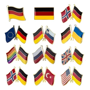 Insignias prendedor esmalte amistad bandera nacional alemana Alemania - Imagen 1 de 14