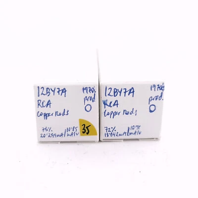 TUBO RCA 2 X 12BY7A. Años 70 PROD. Varillas de cobre. PAR A JUEGO. USADO. 35 .CH169 Foto 1 de 4