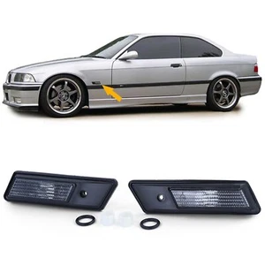 Seitenblinker Schwarz Smoke Paar passend für BMW 3er E36 90-96 + 5er E34 88-95 - Picture 1 of 7