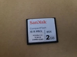 SANDISK 2GB 15 R MB/S 85X COMPACTFLASH CF MEMORY CARD W9-4(18) - Picture 1 of 5