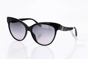 Roberto Cavalli Womens Naos 58mm Black Cat Eye Sunglasses 124444 - Picture 1 of 6