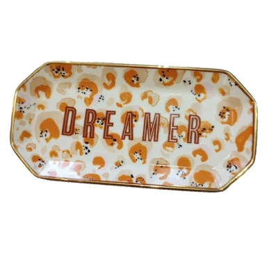 Bandeja de anillo de plato de baratija DREAMER Anthropologie Sweet Sentiments de colección usada en excelente estado  Foto 1 de 4