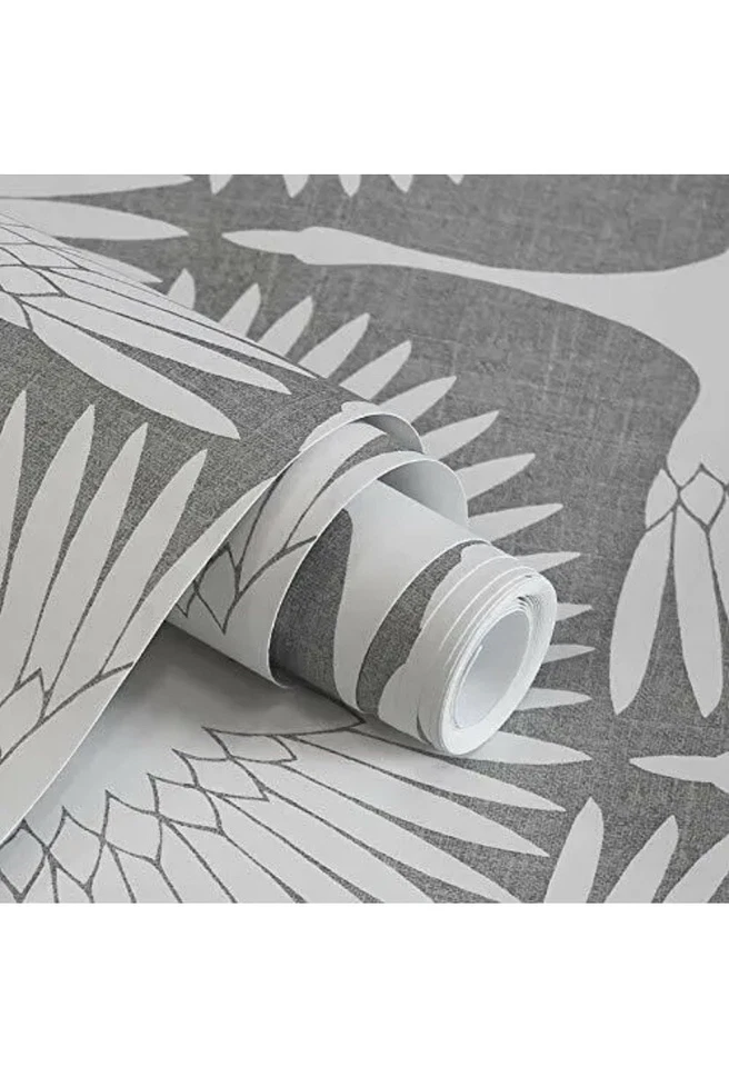 Tempaper FE4023 Feather Flock Removable Peel and Stick Wallpaper 28 sq. ft