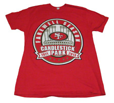San Francisco 49ers 2013 Farewell Candlestick T Shirt Red Size L NFL Football