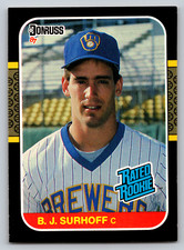 1987 Donruss #28 B.J. Surhoff Milwaukee Brewers RR RC Baseball Card