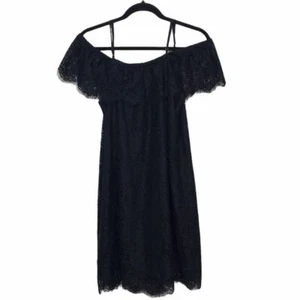 Madewell Dusklace Schulterfreies Spitzenkleid in schwarz ca. Small - Bild 1 von 6