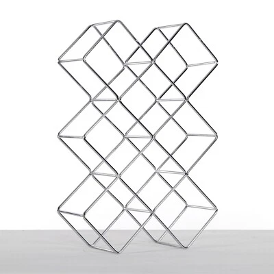 CANTINETTA PER VINO "QUADRATO" | argentato, 37,5 cm, metallo - Immagine 1 di 4