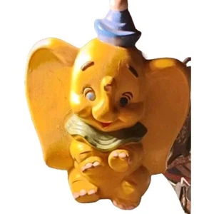 Vtg Dumbo Coin Bank DisneyYellow Chalkware Ceramic Horizontal Slot Prop Pre1972 - Picture 1 of 5