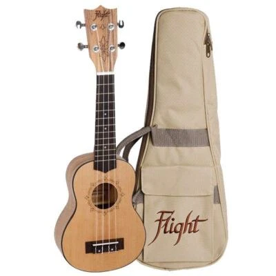 Ukelele soprano Kremona Flight Series DUS-320 tamaño madera de cebra y abeto con bolsa Foto 1 de 4